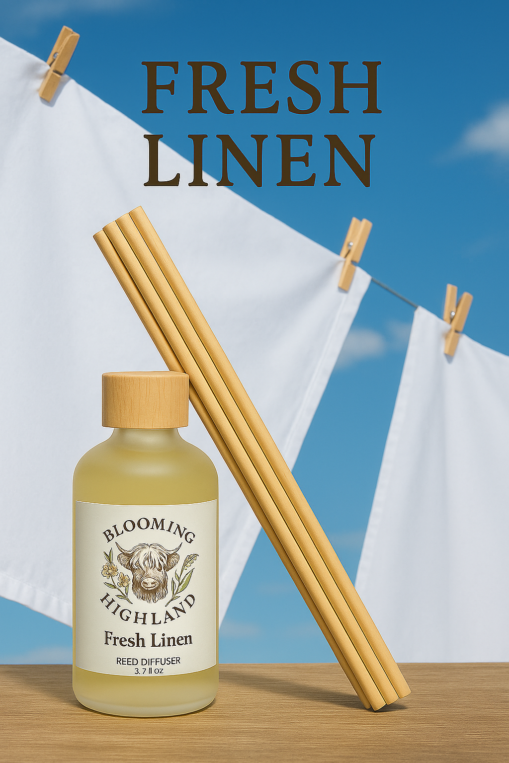 Fresh Linen - 200ml Natural Diffuser