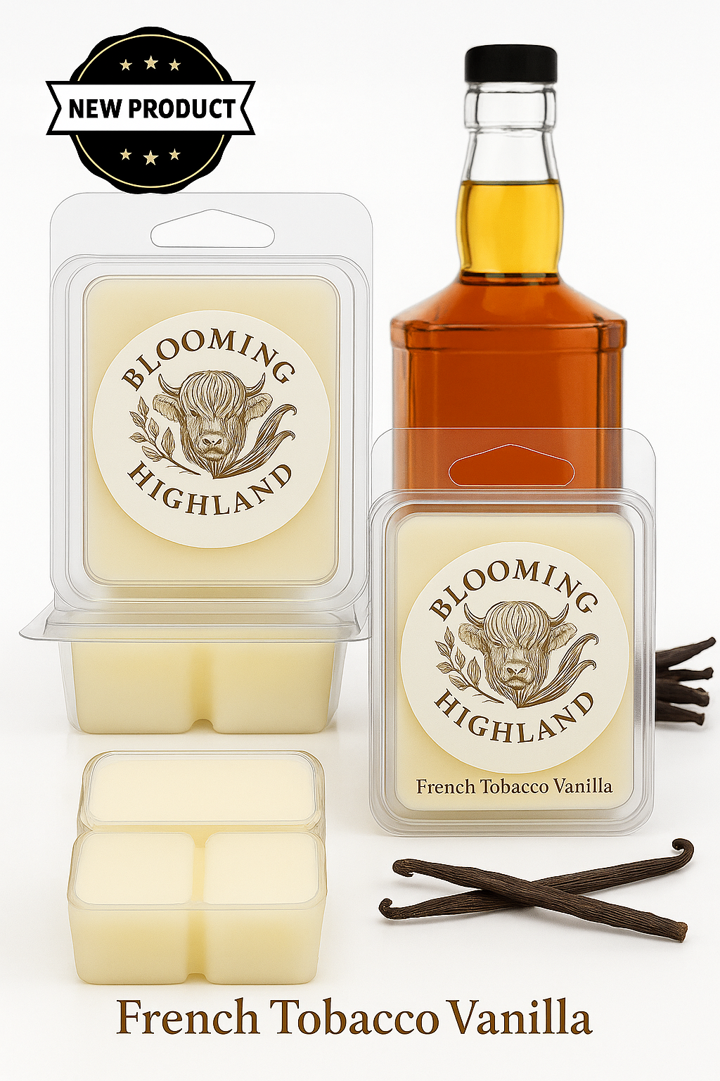 French Vanilla Bourbon - 6 Cavity Shell Melts